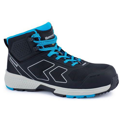 Honeywell - Chaussure de sécurité Runner Mid Blue S3 - Pointure 40 - Amagnétique Antistatique ESD Noir/Bleu