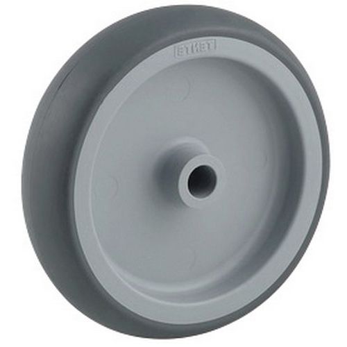 Roue 75mm Bandage Thermoplastique - Roulement Lisse