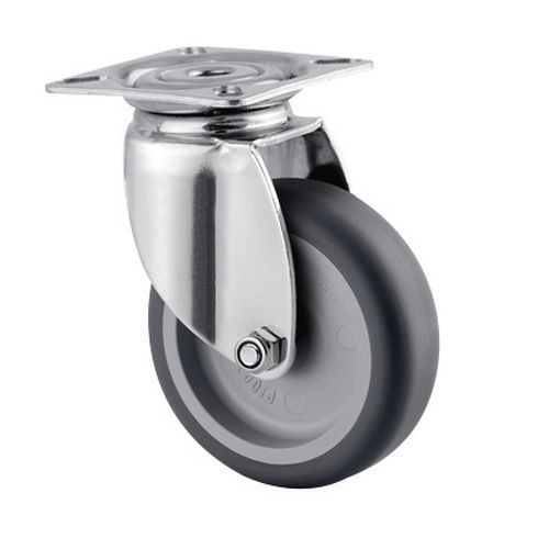 Roulette Pivotante Inox 60 Kg à Platine