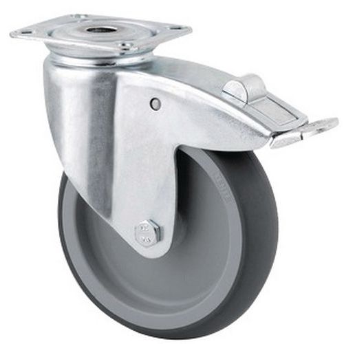 Roulette Pivotante à Frein - 80kg à Platine