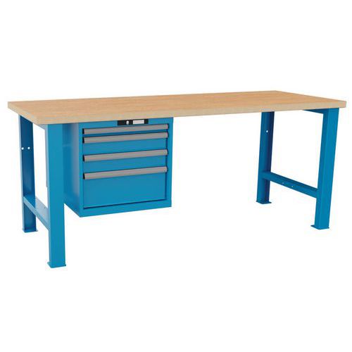 Établis Bleu Clair 2000x750x840 Cap. 360kg Et 4 Tir. 75kg