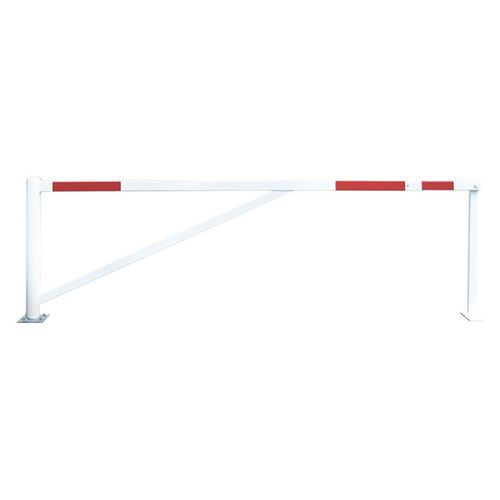 Procity - Barrière Universelle Tournante - Acier Rouge/Blanc - 475 cm Utile - Sécurité Robuste