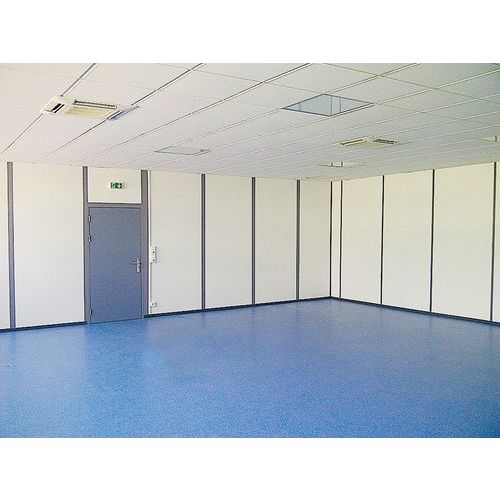 Cloison pleine double paroi mélaminée Gris - 2.5m x 1.2m - Épaisseur 52mm - Garantie 3 ans