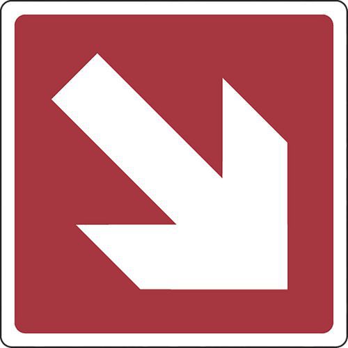 Panneau Flèche Directionnelle 45° 350x350 - Aluminium