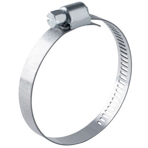 Serflex - Lot de 15 colliers de serrage acier - Ø 62-82 mm - Bande ajourée argentée - Quincaillerie résistante