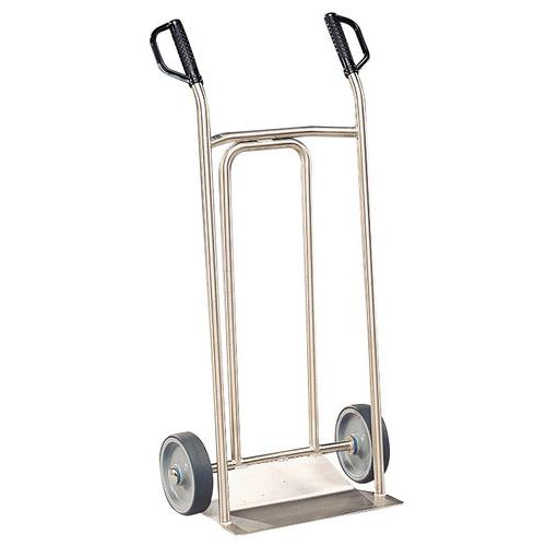 Diable Inox 250 Kg - Roue Caoutchouc - Bavette Fixe