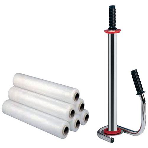 Kit Film Étirable Avec Dérouleur Métallique Manutan