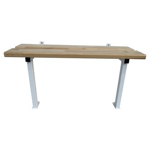 Banc vestiaire fixation mur et sol