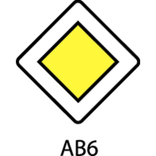 Panneau de signalisation AB6 - Priorité - Losange 350mm Classe 1 CE - Durable et Recyclable