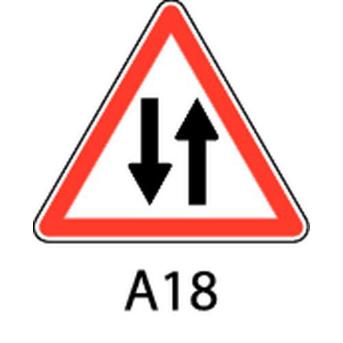 SVMS - Panneau de Danger Triangle AG3 500mm Classe 1 - Circulation Bidirectionnelle - CE - 3 Ans Garantie