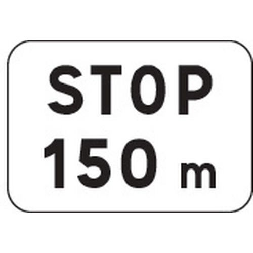 Panonceau Stop AG3 350x250mm Classe 2 Acier Rectangle M5a Durable