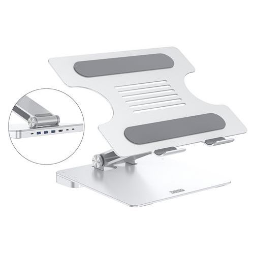 Support Ajustable Ordinateur Pc 17' + Docking Aluminium Desq
