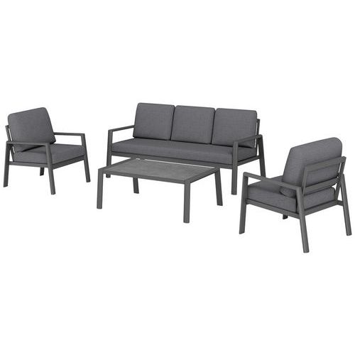 Ensemble Oceane Ii : 1 Table Basse 1 Canapé 2 Faut Gris