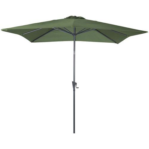 Parasol Droit 25 X 25 M Mât Gris Toile Kaki