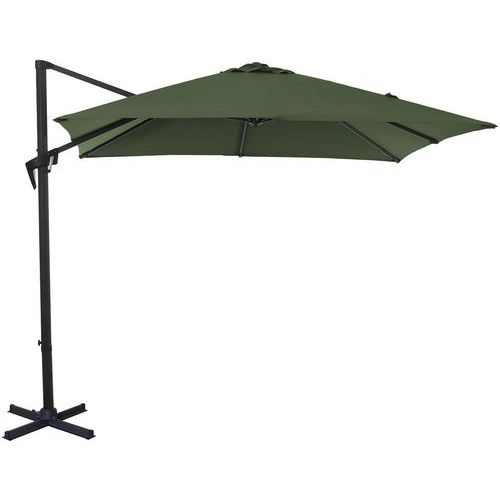Parasol Déporté Roma 3 X 4 M Mât Gris Toile Kaki