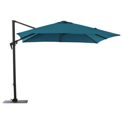Parasol Déporté Roma 3 X 4 M Mât Gris Toile Bleue