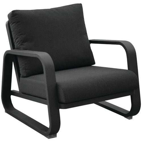 Fauteuil Lounge Antonino - Graphite Coussin Gris