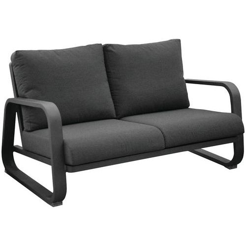 Canapé Antonino 2 Places - Graphite Coussin Gris