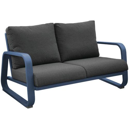 Canapé Antonino 2 Places - Bleu Coussin Gris