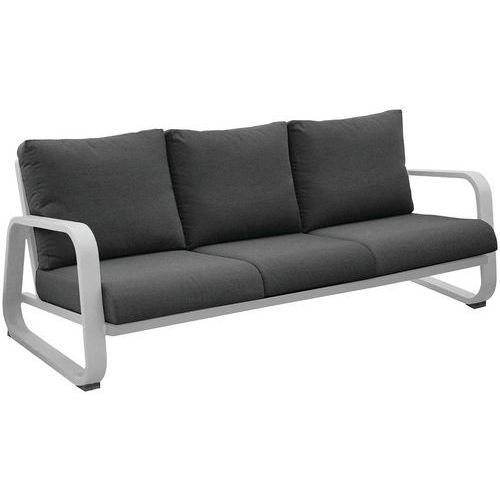 Canapé Antonino 3 Places - Blanc Coussin Gris