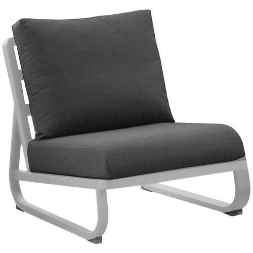 Fauteuil Antonino - Blanc Coussin Gris