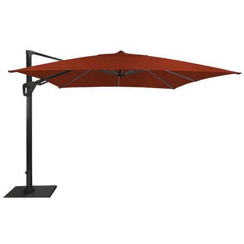 Parasol Déporté Elios 3 X 3 M Orientable - Graphite/rouge