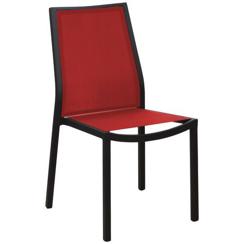 Chaises Clara Rouge/alu Graphite