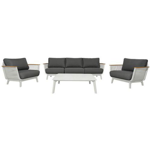 Ensemble Maestro 1 Table Basse 1 Canapé 2 Faut Graphite/blc