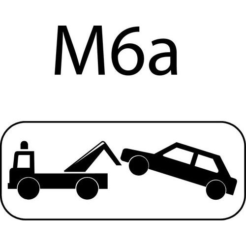 SVMS - Panonceau Signalisation Stationnement Gênant M6a - Acier 500x200mm Classe 2 DG - CE - Garantie 3 ans