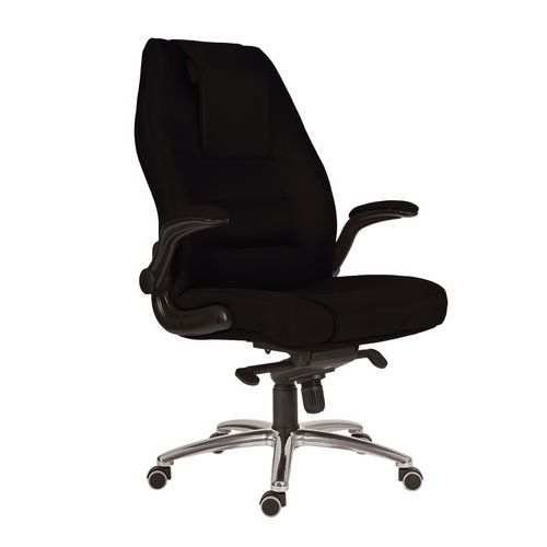 Chaise de bureau Markus 24h Noir - Ergonomique et Confortable - Supporte 130kg - Têtière et Accoudoirs Réglables