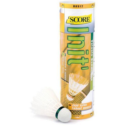 Score - Volants de badminton initiation blancs - Mousse et Nylon - Vitesse lente - Pack de 3