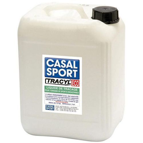 Casal Sport - Peinture de traçage Tracyl Eco Blanc 15 kg - Pour terrains engazonnés - Emballage 100% recyclable