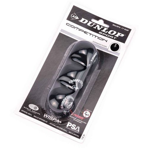 Dunlop - Balles de Squash Competition (1 Point Jaune) - Lot de 3 - Performance et Durabilité