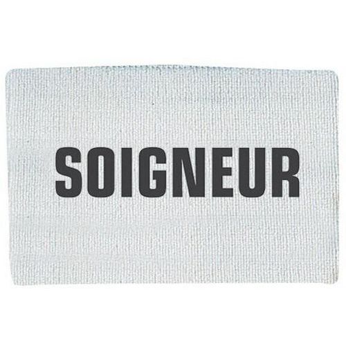 Brassard soigneur rugby blanc mixte recyclable 100%
