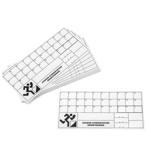 Tremblay - Cartons de contrôle indéchirables course d'orientation - Garantie 1 an