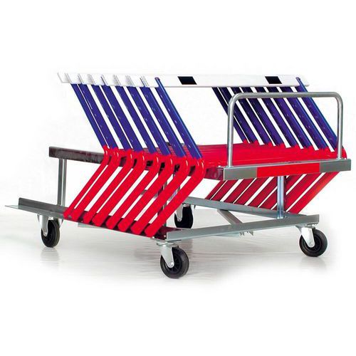 Chariot d'athlétisme en acier argenté - 160x100x90 cm - Idéal pour l'entraînement de haies