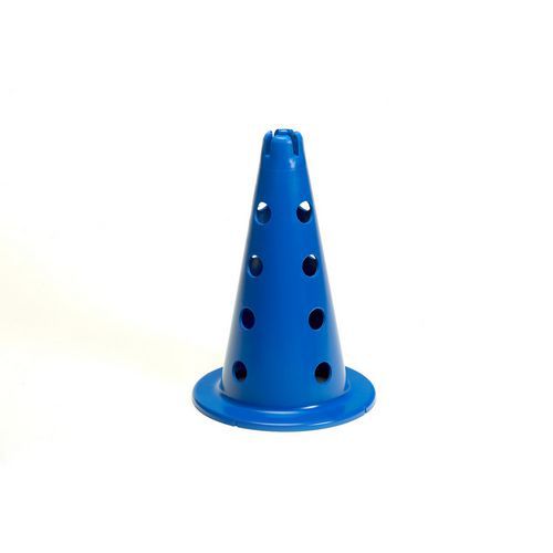 Cône multifonctions 35 cm - Bleu - Plot de sport polyvalent - Recyclable