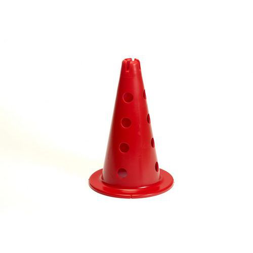 Cône multifonctions 35 cm - Rouge - Plot de sport polyvalent - Durable et recyclable