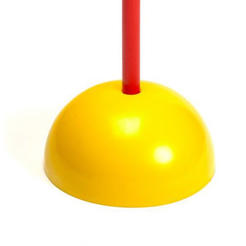 Socle souple lesté 800g jaune pour jalons Ø 25mm - Accessoire multisport - Hauteur 13cm - Recyclable