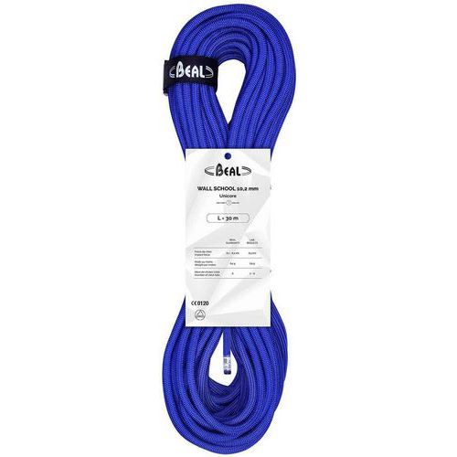 Beal - Corde d'escalade Wall School 10,2 mm bleue - 20 m - Dynamique, à simple, pour enfant, entraînement club