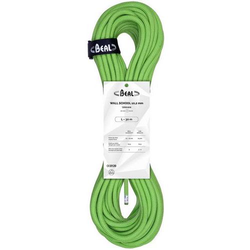 Beal - Corde d'escalade Wall School 10,2 mm - 25m Verte - Pour Enfants Entraînement Club Intérieur