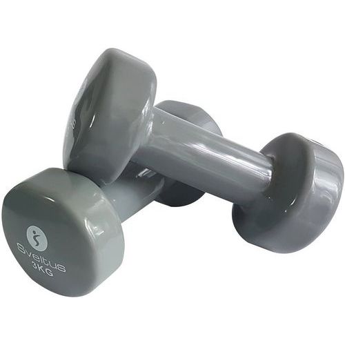 Sveltus - Haltère époxy 3 kg Gris - Acier Robuste - Musculation et Fitness