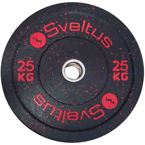 Sveltus - Disque Olympique Bumper 25 kg - Caoutchouc - Accessoire Haltères Musculation