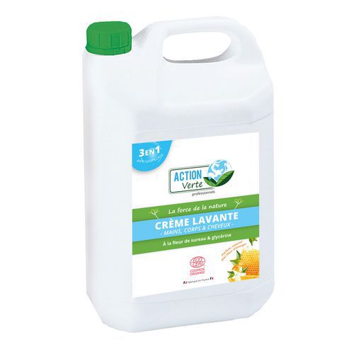 Crème Lavante Miel Fleur D'oranger Ecocert - Action Verte-5l