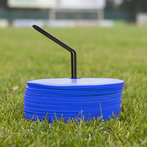 Disques de marquage vinyle bleu - Lot de 10 - Entraînement sportif