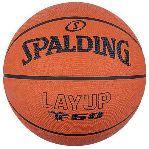 Spalding - Ballon de Basket TF50 Lay-Up - Taille 6 - Caoutchouc Résistant pour Extérieur