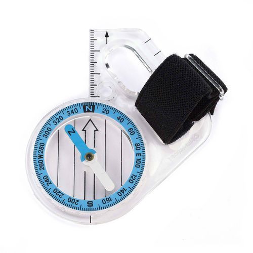 Orientsport - Boussole de pouce main droite - Bleu - Graduée 67mm x 80mm - Idéale pour le sport extérieur