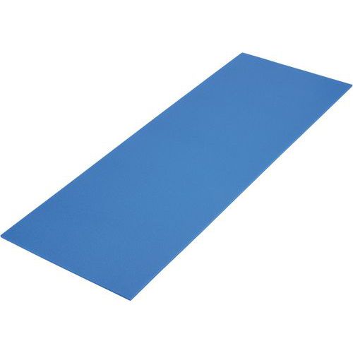 Natte de gymnastique Eco 140 - 150x50cm Bleu Noir - Épaisseur 0.7cm - Polyéthylène - Fitness