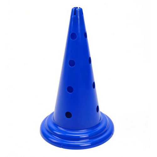 Cône multifonctions 50 cm - Bleu - Plot de sport en polyéthylène - Recyclable