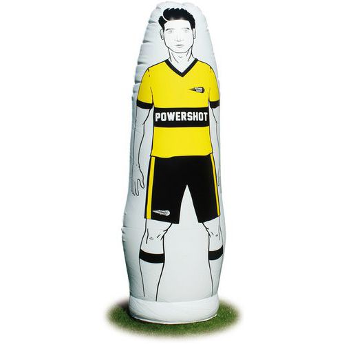 Powershot - Mannequin Gonflable Pro Trainer - 205 cm - Blanc/Jaune - Entraînement Optimal